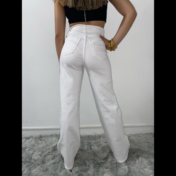 Vibrant White Wide Leg Jean - Picture 2 of 2